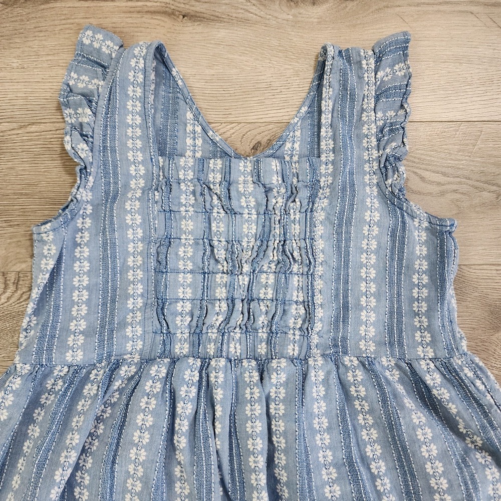 Peyton & Parker Women's Dress Size XL Blue White Sleeves Ruffle Packers - Picture 4 of 10